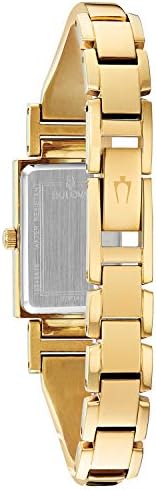 Bulova Ladies Classic Diamond Dial Quartz Stainless Steel Watch  Rectangle  Mother of Pearl