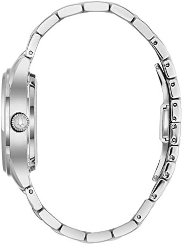 Bulova Ladies Classic Diamond 3 Hand Automatic in Stainless Steel  Mother of Pearl Dial and Open Aperture Dial