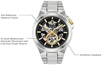 Bulova Mens Classic Maquina Automatic Open Aperture Watch