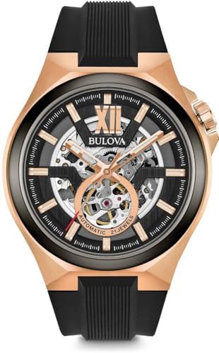 Bulova Mens Classic Maquina Automatic Open Aperture Watch