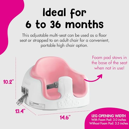 Bumbo 3 in 1 Multi Seat for 6 to 36 Months  Travel Baby Feeding & Play Floor Seat  All in One Portable Booster with Tray & Toddler High Chair  Taupe