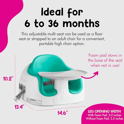 Bumbo 3 in 1 Multi Seat for 6 to 36 Months  Travel Baby Feeding & Play Floor Seat  All in One Portable Booster with Tray & Toddler High Chair  Taupe
