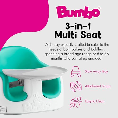 Bumbo 3 in 1 Multi Seat for 6 to 36 Months  Travel Baby Feeding & Play Floor Seat  All in One Portable Booster with Tray & Toddler High Chair  Taupe