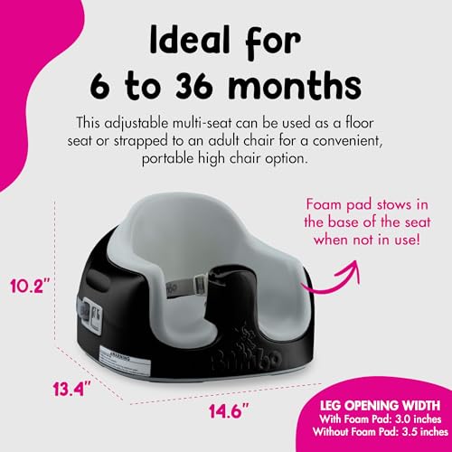 Bumbo 3 in 1 Multi Seat for 6 to 36 Months  Travel Baby Feeding & Play Floor Seat  All in One Portable Booster with Tray & Toddler High Chair  Taupe