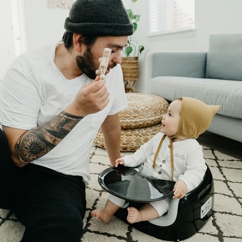 Bumbo 3 in 1 Multi Seat for 6 to 36 Months  Travel Baby Feeding & Play Floor Seat  All in One Portable Booster with Tray & Toddler High Chair  Taupe