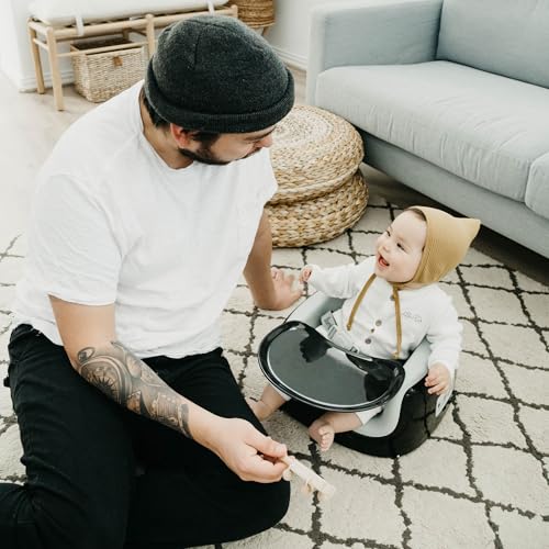 Bumbo 3 in 1 Multi Seat for 6 to 36 Months  Travel Baby Feeding & Play Floor Seat  All in One Portable Booster with Tray & Toddler High Chair  Taupe