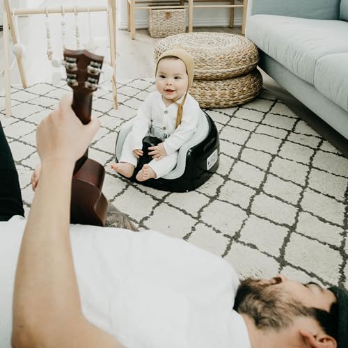 Bumbo 3 in 1 Multi Seat for 6 to 36 Months  Travel Baby Feeding & Play Floor Seat  All in One Portable Booster with Tray & Toddler High Chair  Taupe