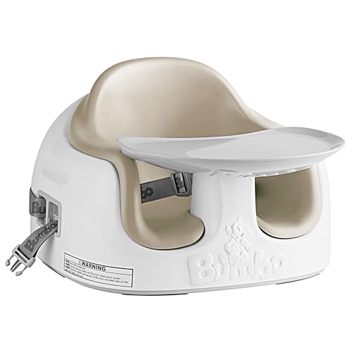 Bumbo 3 in 1 Multi Seat for 6 to 36 Months  Travel Baby Feeding & Play Floor Seat  All in One Portable Booster with Tray & Toddler High Chair  Taupe