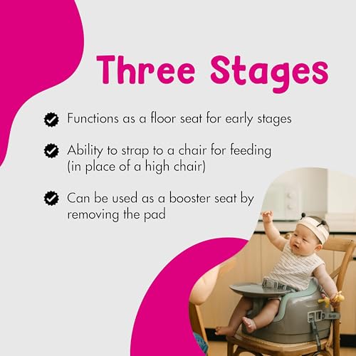 Bumbo 3 in 1 Multi Seat for 6 to 36 Months  Travel Baby Feeding & Play Floor Seat  All in One Portable Booster with Tray & Toddler High Chair  Taupe
