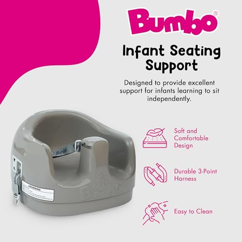 Bumbo 3 in 1 Multi Seat for 6 to 36 Months  Travel Baby Feeding & Play Floor Seat  All in One Portable Booster with Tray & Toddler High Chair  Taupe