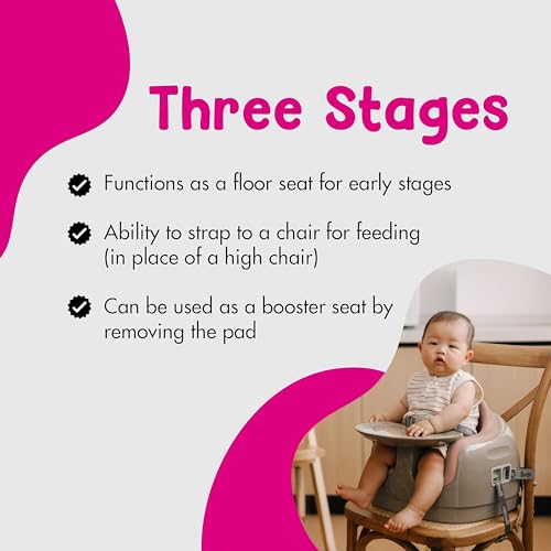 Bumbo 3 in 1 Multi Seat for 6 to 36 Months  Travel Baby Feeding & Play Floor Seat  All in One Portable Booster with Tray & Toddler High Chair  Taupe