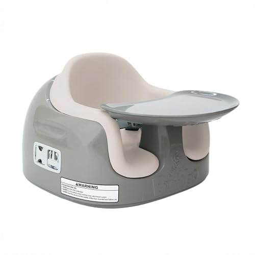 Bumbo 3 in 1 Multi Seat for 6 to 36 Months  Travel Baby Feeding & Play Floor Seat  All in One Portable Booster with Tray & Toddler High Chair  Taupe