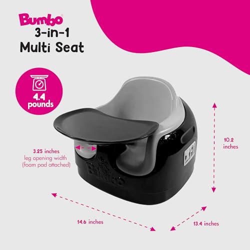 Bumbo 3 in 1 Multi Seat for 6 to 36 Months  Travel Baby Feeding & Play Floor Seat  All in One Portable Booster with Tray & Toddler High Chair  Taupe