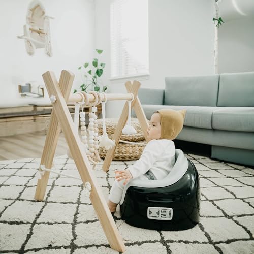 Bumbo 3 in 1 Multi Seat for 6 to 36 Months  Travel Baby Feeding & Play Floor Seat  All in One Portable Booster with Tray & Toddler High Chair  Taupe