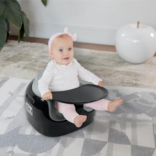 Bumbo 3 in 1 Multi Seat for 6 to 36 Months  Travel Baby Feeding & Play Floor Seat  All in One Portable Booster with Tray & Toddler High Chair  Taupe