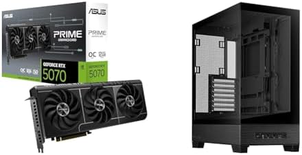 Bundle of ASUS The SFF Ready Prime GeForce RTX  5070 OC Edition 12GB GDDR7 Graphics Card   ASUS A31 Black ATX Mid Tower Gaming Case  Dual Sided Tempered Glass  Frameless Design  BTF Hidden Connectors