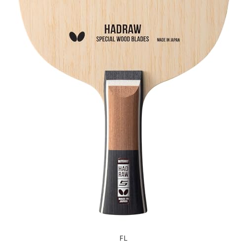 Butterfly Hadraw 5 Table Tennis Blade   Professional Blade   All Wood Table Tennis Blade   Available in Flared or Straight Shakehand Handle Styles   Made in Japan