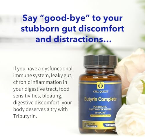 Butyrate Supplement   3 in 1 Butyric Acid  Tributyrin  Postbiotics for Gut Health & Leaky Gut Support  Colon Health  Bloating  Constipation  Modulating Intestinal Flora  60 Softgels
