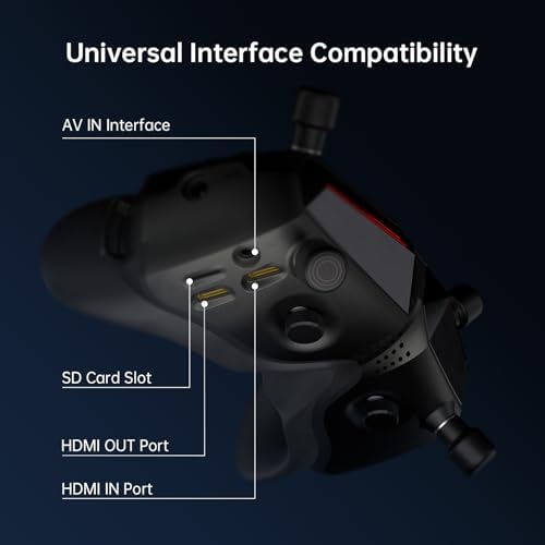 CADDXFPV Walksnail Avatar HD FPV Goggles X   1080p Ultra Wide Screen  50  FOV  Head Tracking  Immersive Flight Experience  HDMI/AV Input  Compatible FPV Drone Goggles for All Walksnail VTX Kits