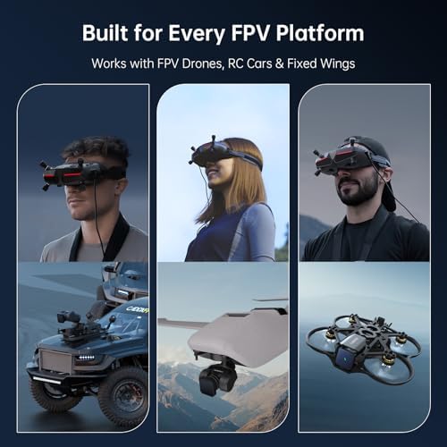 CADDXFPV Walksnail Avatar HD FPV Goggles X   1080p Ultra Wide Screen  50  FOV  Head Tracking  Immersive Flight Experience  HDMI/AV Input  Compatible FPV Drone Goggles for All Walksnail VTX Kits