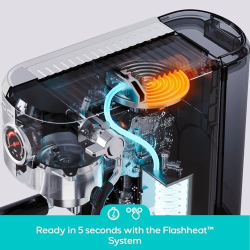 CASABREWS 5418 PRO Espresso Machine 20 Bar  Upgraded Espresso Maker with Powerful Steam Milk Frother  Stainless Steel Coffee Machine with Fast Heating System for Cappuccino  Latte  Silver