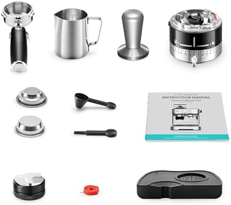 CASABREWS 5700Pro Espresso Machine with Grinder  Professional Coffee Maker with Milk Frother Steam Wand  Barista Quality Cappuccino Latte Machine with LCD Display  Great for Coffee Enthusiasts