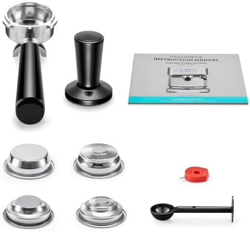 CASABREWS Ultra Espresso Machine with LCD Display  Espresso Maker with Powerful Milk Frother  Customizable Brewing Temperature  Provides Barista Level Lattes and Cappuccinos  Gift for Men & Women