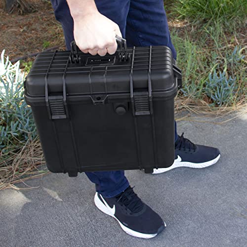CASEMATIX Microphone Hard Case for 8 Mics Compatible with Sennheiser  Shure  Audio Technica Microphones and Other Wireless Mic System Transmitter Receiver Microphones   Case Only