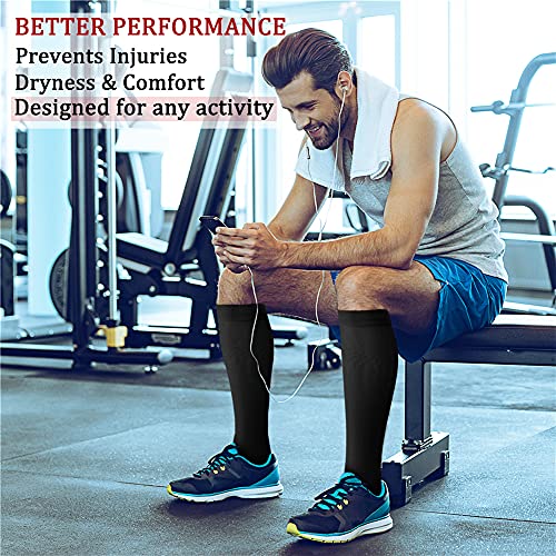 CHARMKING Compression Socks for Women & Men Circulation  8 Pairs  15 20 mmHg is Best Support for Athletic Running Hiking
