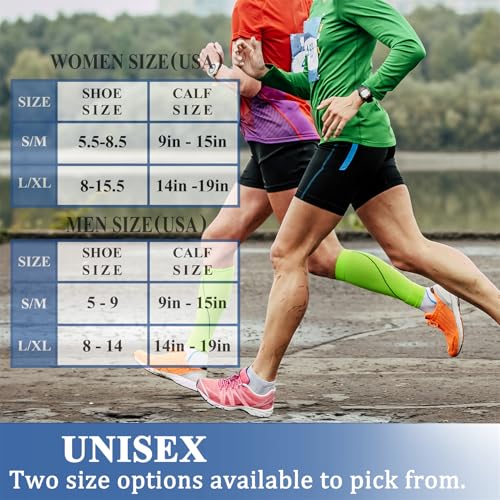 CHARMKING Compression Socks for Women & Men Circulation  8 Pairs  15 20 mmHg is Best Support for Athletic Running Hiking