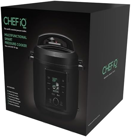 CHEF iQ Smart Pressure Cooker with WiFi and Built in Scale   Easy to Use 10 in 1 Multicooker with 500  Guided Recipes   Rice Cooker  Slow Cooker  Instant Meals for Foodies   6 Quart   Family Size