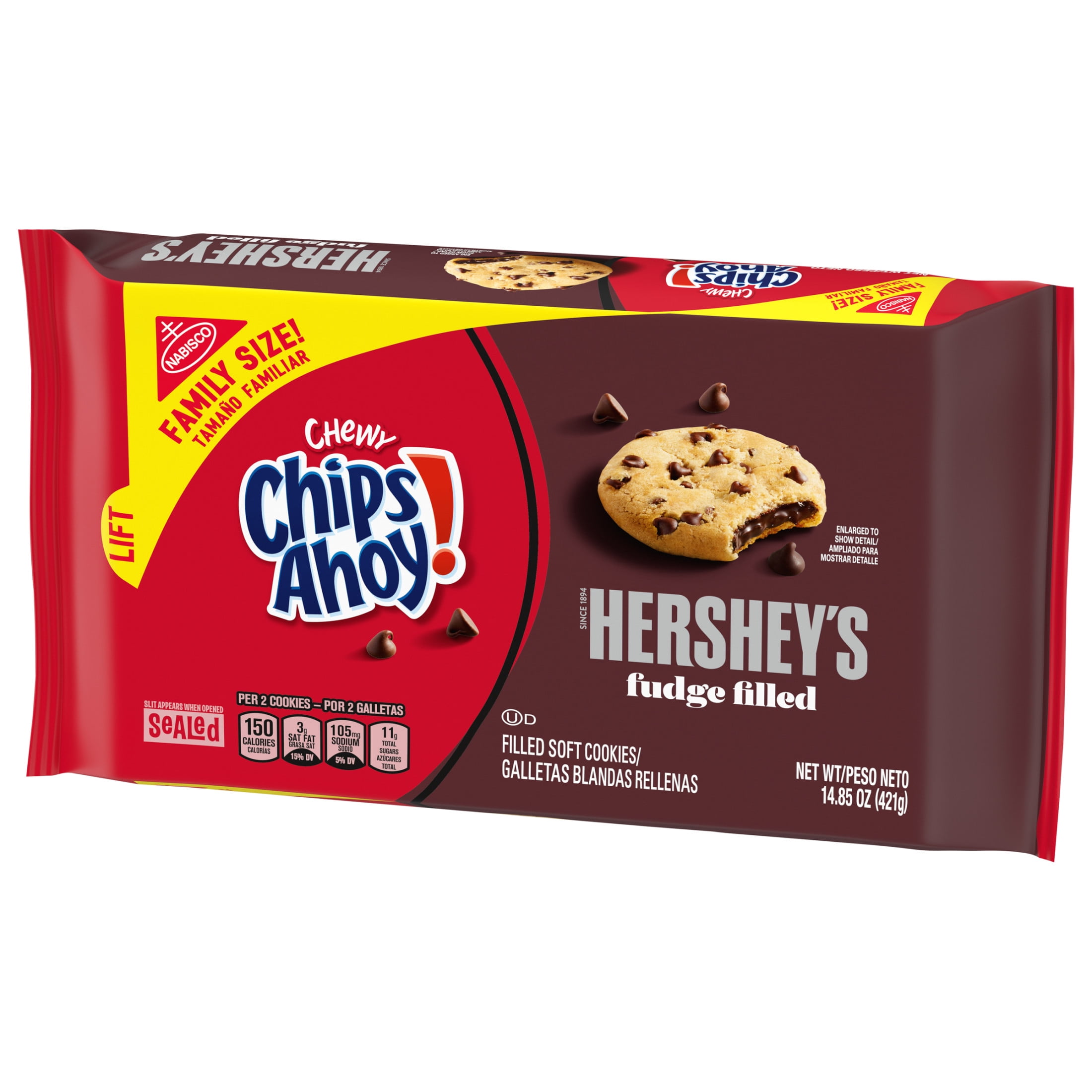 CHIPS AHOY  Chewy Hershey s Fudge Filled Soft Cookies  Family Size  14 85 oz