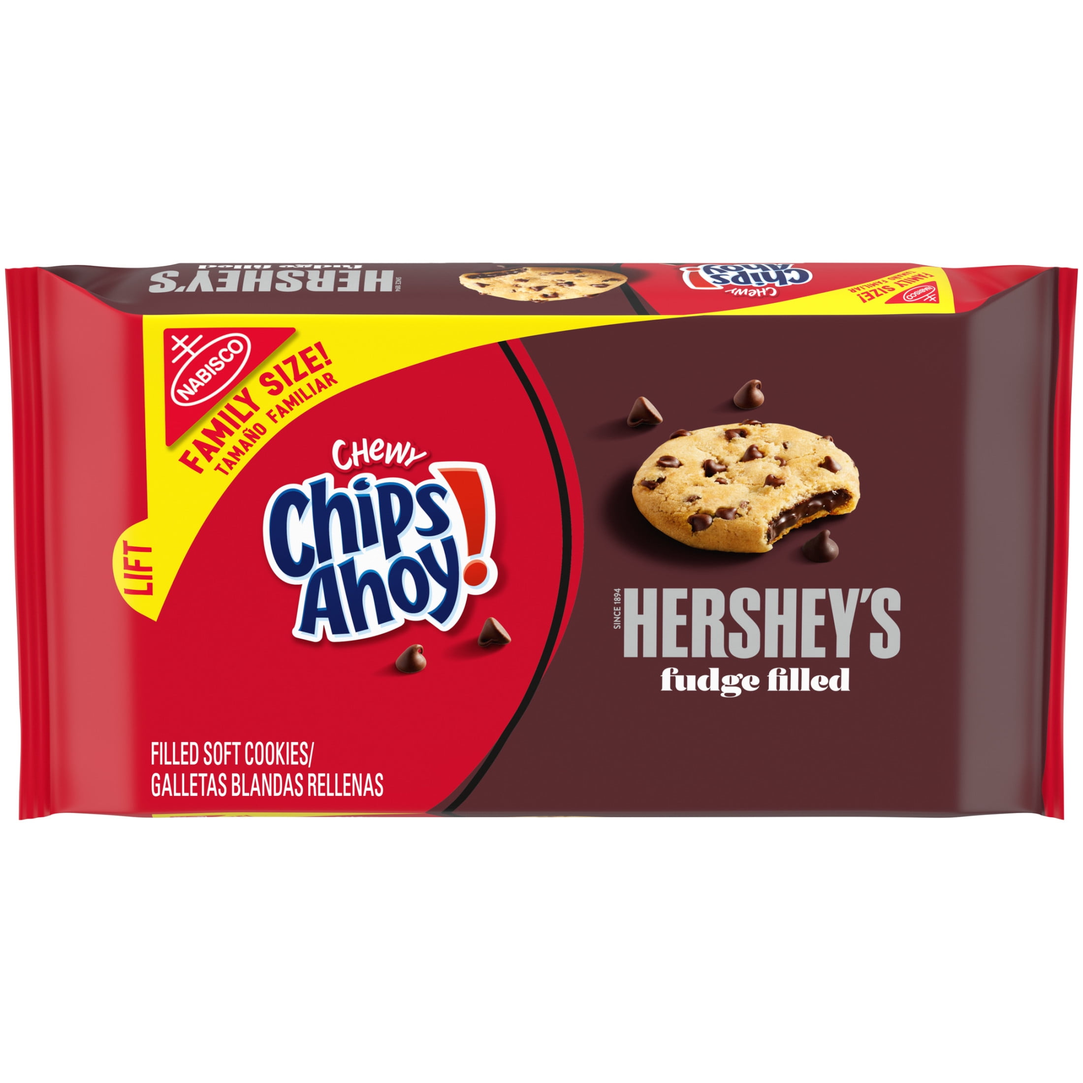 CHIPS AHOY  Chewy Hershey s Fudge Filled Soft Cookies  Family Size  14 85 oz