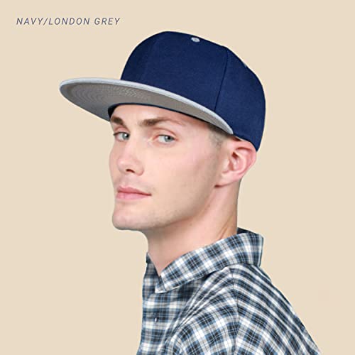CHOK.LIDS Gorra de béisbol clásica con visera plana con visera ajustable en blanco de ala superior alta, estilo de color de moda, tono liso