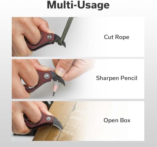 CIVIVI Pyrus Mini Keychain Knife  1 Piece   Small EDC Pocket Folding Box Cutter with 14C28N Blade & Ringed G10 Handle  Christmas Stocking Stuffers Gift for Men Women C23038 1  Burgundy