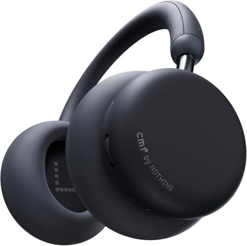 CMF BY Nothing Headphone Pro Active Noise Canceling Wireless Headphones Bluetooth 5 4 Over The Ear Headset  50H ANC Playtime  Bass&Treble Slider  Custom EQ&Spatial Audio  Hi Res LDAC  Dark Grey