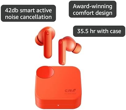 CMF Buds 2a Wireless Earbuds 2025 New Active Noise Cancelling 42dB Hybrid ANC Bluetooth Headphones  12 4mm Dynamic Driver for Big Bass  4 Mic Clear Call  Sport Ear Buds for iPhone  Android  Light Grey