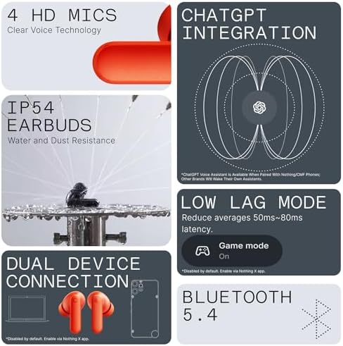 CMF Buds 2a Wireless Earbuds 2025 New Active Noise Cancelling 42dB Hybrid ANC Bluetooth Headphones  12 4mm Dynamic Driver for Big Bass  4 Mic Clear Call  Sport Ear Buds for iPhone  Android  Light Grey