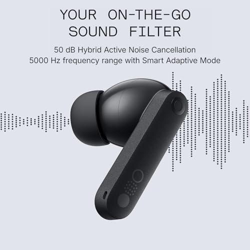 CMF Buds Pro 2 Wireless Earbuds with Smart Dial  50dB Hybrid Noise Cancelling Earbuds Wireless Bluetooth 5 3  11mm Bass with LDAC  6 Hi Res Audio Mics  43H Playtime  Fast Charging Case  Dark Grey