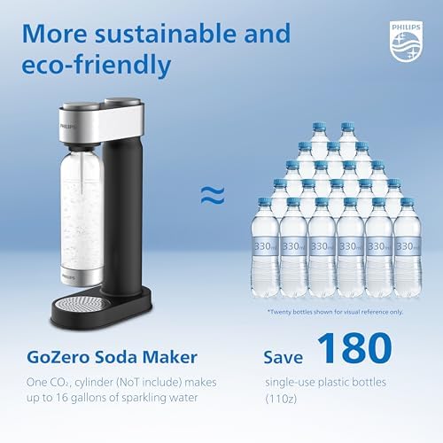 CO2 Canisters for Soda Maker  Philips 60L Threaded Refill Co2 Cylinder for Carbonated Water Machine  Compatible with All Screw In Sparkling Water Maker  Refillable Co2 Cartridges
