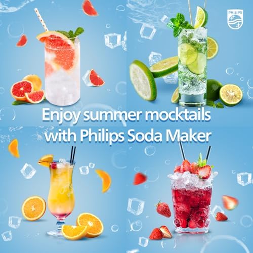 CO2 Canisters for Soda Maker  Philips 60L Threaded Refill Co2 Cylinder for Carbonated Water Machine  Compatible with All Screw In Sparkling Water Maker  Refillable Co2 Cartridges