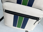 COACH CBI37 West Backpack Leather/Varsity Stripe/Chalk/ 598/NWT