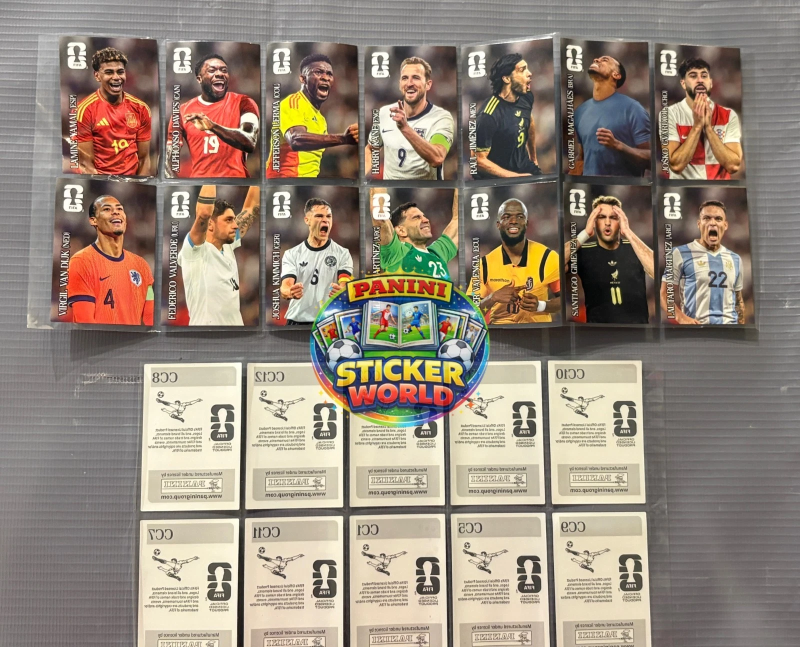 COCA COLA Panini FIFA World Cup 2026 Complete Set 14 Stickers   NOT USA EDITION