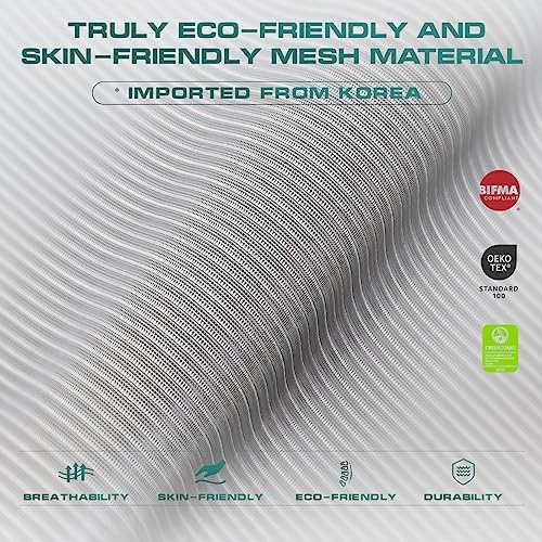 COLAMY Ergonomic Mesh Office Chair  High Back Office Chair  Computer Executive Desk Chair with Lumbar Support Adjustable Headrest and 4D Arms  Slide Seat  Tilt Lock Darkgrey New