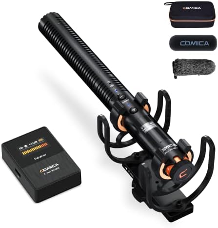 COMICA VM40 Shotgun Microphone with Wireless Modes  48kHz/32 bit  32GB Storage  Safety Audio Track  Super Cardioid Camera Mic for Filmmakers  Vloggers   Wireless Mic for Camera  Smartphone  PC