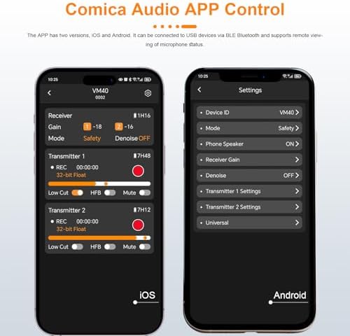 COMICA VM40 Shotgun Microphone with Wireless Modes  48kHz/32 bit  32GB Storage  Safety Audio Track  Super Cardioid Camera Mic for Filmmakers  Vloggers   Wireless Mic for Camera  Smartphone  PC