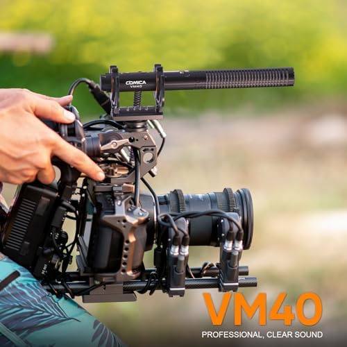 COMICA VM40 Shotgun Microphone with Wireless Modes  48kHz/32 bit  32GB Storage  Safety Audio Track  Super Cardioid Camera Mic for Filmmakers  Vloggers   Wireless Mic for Camera  Smartphone  PC