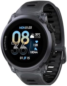 COROS PACE 4 Ultralight Sport GPS Watch  1 2 AMOLED Touchscreen 19 Days of Daily use  Voice Features  Advanced Training Tools  Accurate GPS  Heart Rate Monitor  Run  Black Crystal 