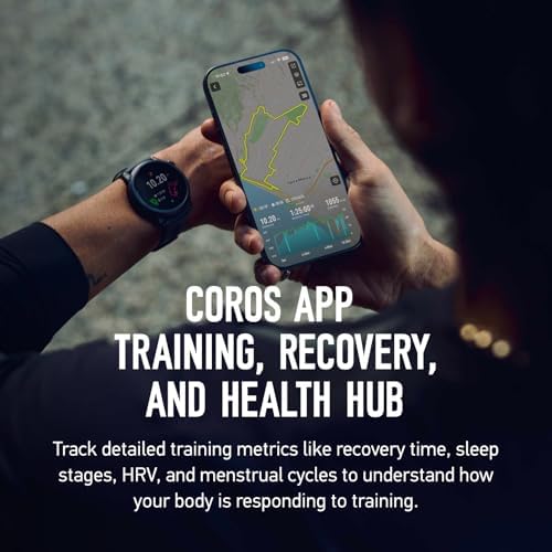 COROS PACE 4 Ultralight Sport GPS Watch  1 2 AMOLED Touchscreen 19 Days of Daily use  Voice Features  Advanced Training Tools  Accurate GPS  Heart Rate Monitor  Run  Black Crystal 