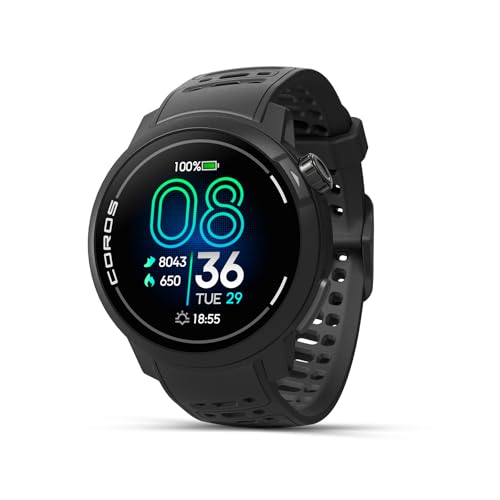 COROS PACE Pro GPS SPORT WATCH  1 3 inch AMOLED Touchscreen  Fastest in Class Processor Running Watch  20 days Battery Life  Navigation with Global Offline Maps  Sleep Tracking  Running  Cycling Black
